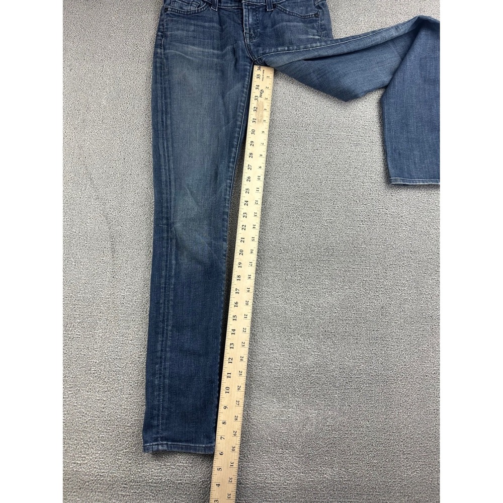 7 For All Mankind Gwenevere Skinny Jeans Women 24 Blue Denim P179P702SB - Picture 7 of 9